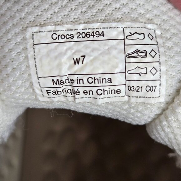 Crocs Literide Pacer Sneaker‎ Womens 7 Beige Camo Breathable Outdoor Gorpcore - Picture 9 of 14